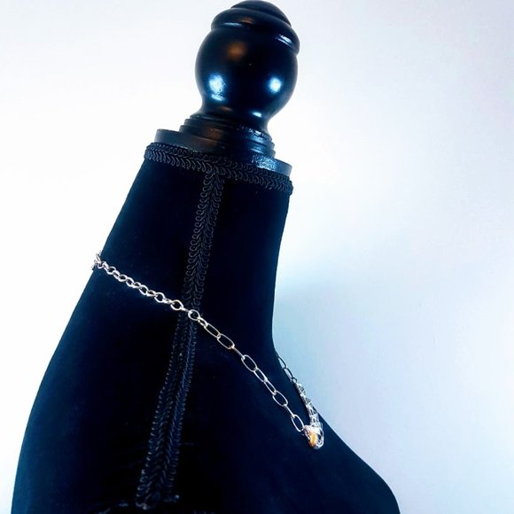 #J4 Silver 9” Triangle Pattern Fashion necklace - Picture 7 of 8